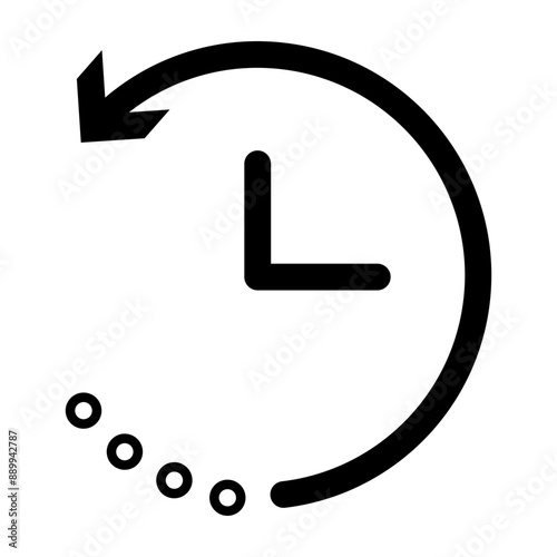 History icon Black line art vector logo