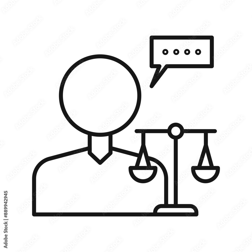 Legal advice icon Black line art vector logo Legal advice icon Black line art vector logo