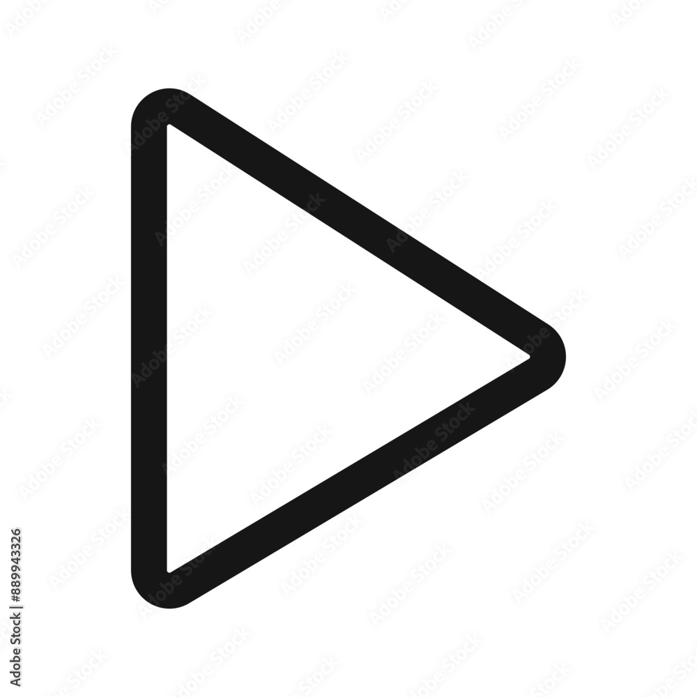 Play button icon Black line art vector logo Play button icon Black line art vector logo
