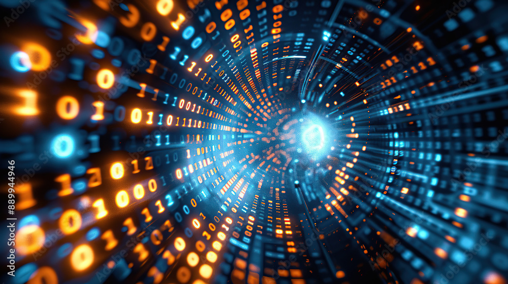 Abstract communication and future technology data flow Abstract communication and future technology data flow
