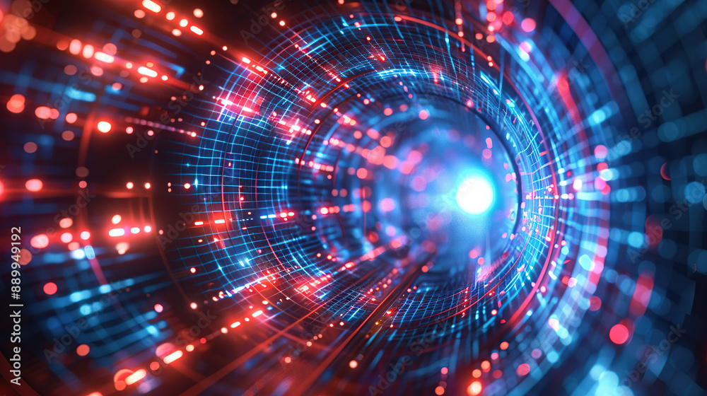 Abstract communication and future technology data flow Abstract communication and future technology data flow