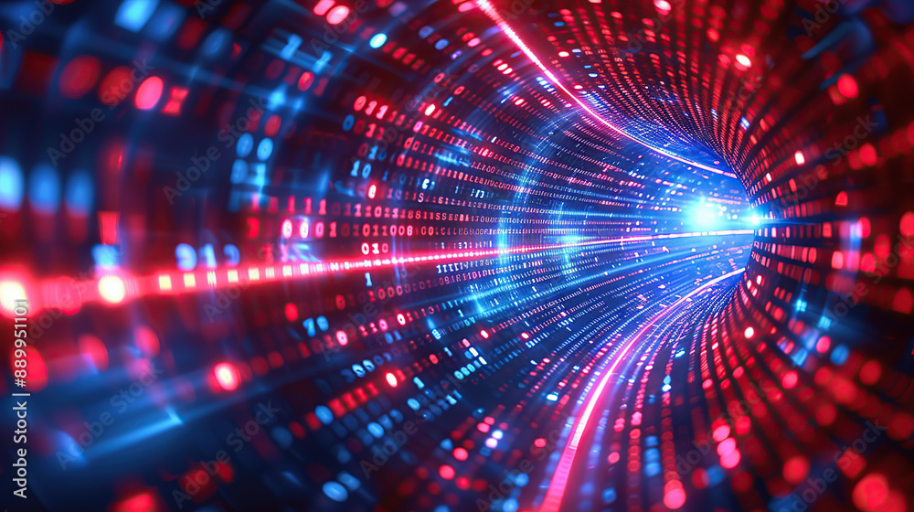 Abstract communication and future technology data flow Abstract communication and future technology data flow