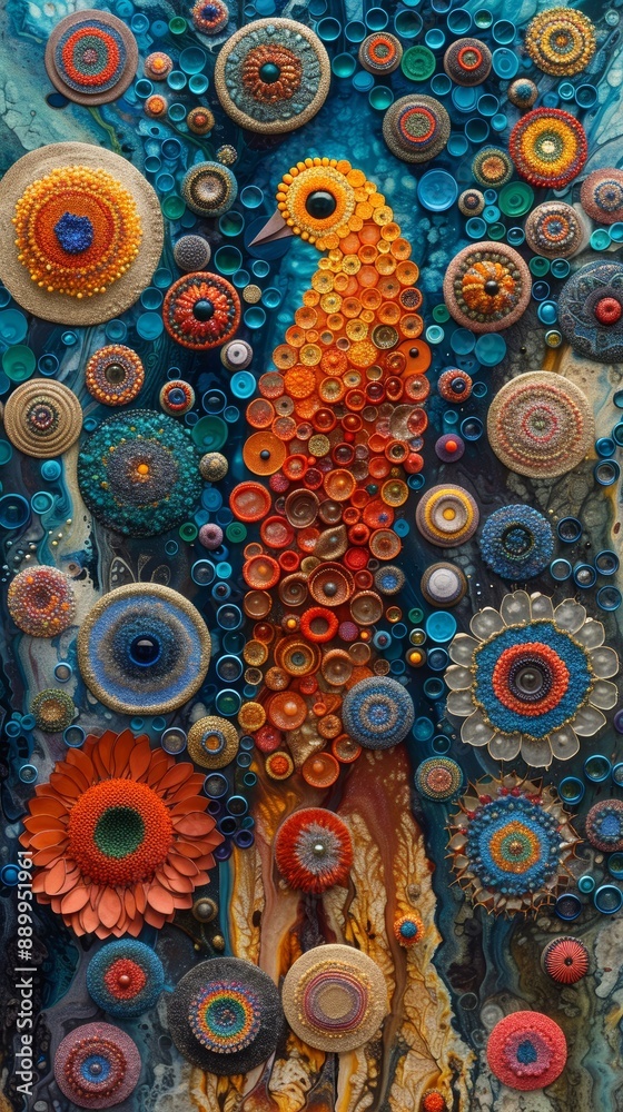 Vibrant Abstract Art with Colorful Circles and Patterns in a Dynamic Composition Vibrant Abstract Art with Colorful Circles and Patterns in a Dynamic Composition
