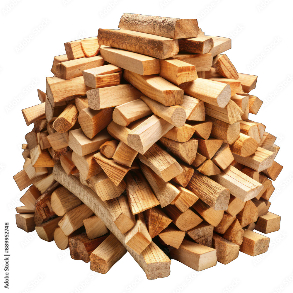 A pile of woods isolated on transparent background A pile of woods isolated on transparent background