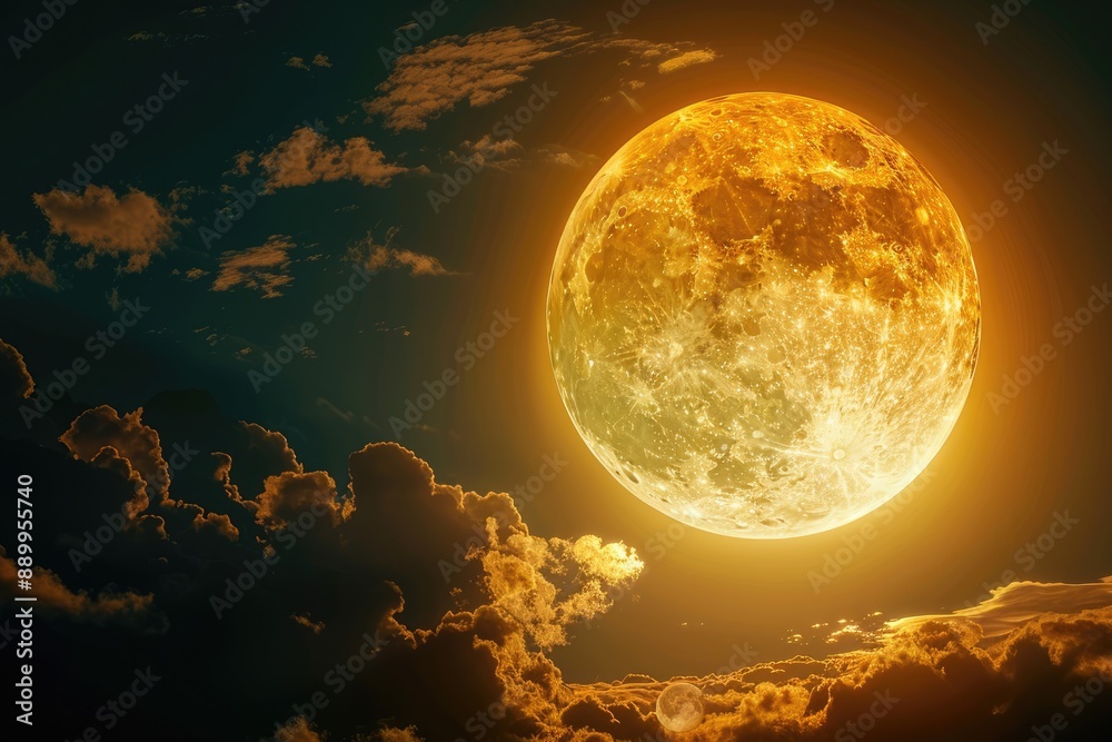 Supermoon Rising Above the Clouds Supermoon Rising Above the Clouds