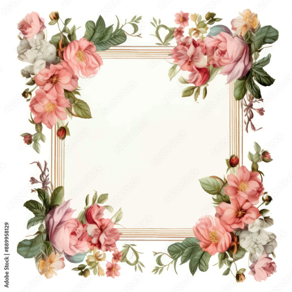 Elegant floral frame design Elegant floral frame design