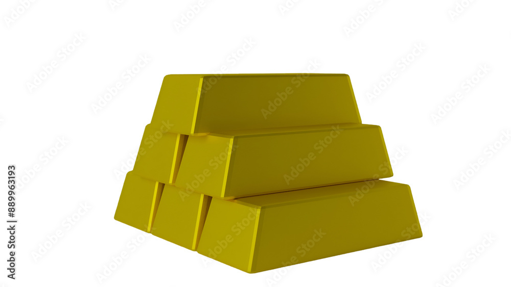 Stack of yellow gold bars from above Stack of yellow gold bars from above