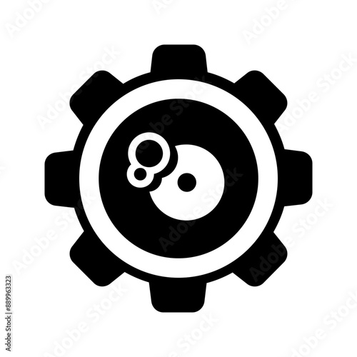 Process automation conceps. line icon. Outline symbol. Editable vector stroke. White backkground. EPS 10 photo