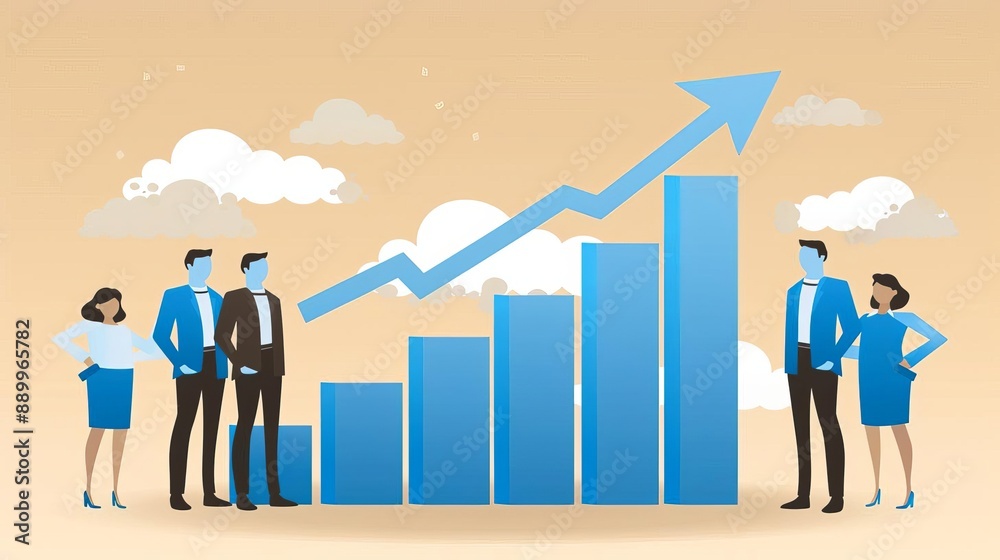 Business KPI Key Performance Index indicator A futuristic digital interface displaying a central holographic Business KPI Key Performance Index indicator A futuristic digital interface displaying a central holographic