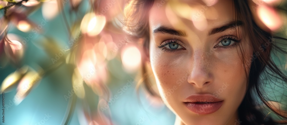 Women with blurred bokeh background graphic in blue environment, golden light. relaxing and chilled. Women with blurred bokeh background graphic in blue environment, golden light. relaxing and chilled.
