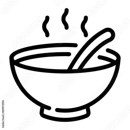 bowl Line Icon