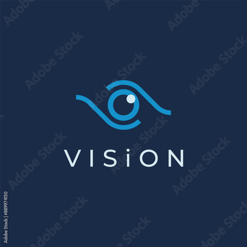 Eye optics logo template design with a creative and modern idea.Logo can be for Business, eye care or clinic and vision.