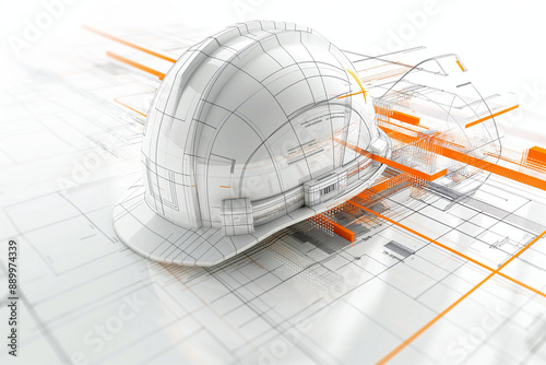 architect builder construction woman engineer in construction, woman worker in protective helmet construction works construction engineering plant