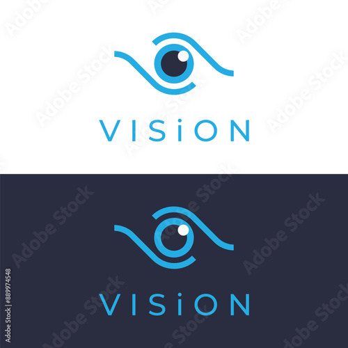 Eye optics logo template design with a creative and modern idea.Logo can be for Business, eye care or clinic and vision.
