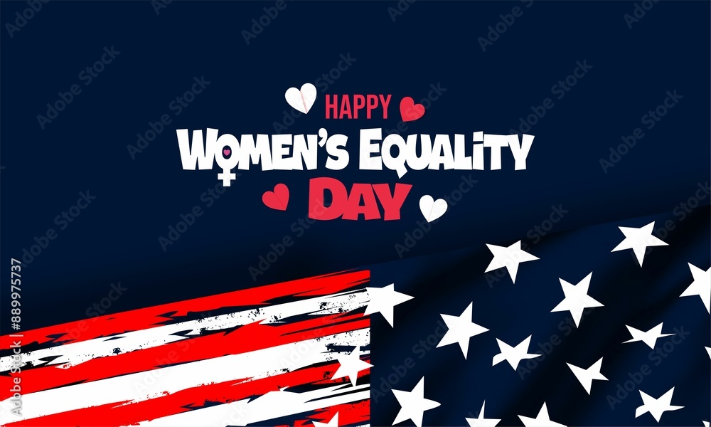 Women's Equality Day in United States. Female holiday, celebrated annually in August 26. Women right history month. Poster, greeting card, banner and background. Vector illustration Women's Equality Day in United States. Female holiday, celebrated annually in August 26. Women right history month. Poster, greeting card, banner and background. Vector illustration