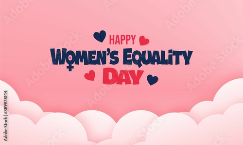  Women's Equality Day in United States. Female holiday, celebrated annually in August 26. Women right history month.  Poster, greeting card, banner and background. Vector illustration photo