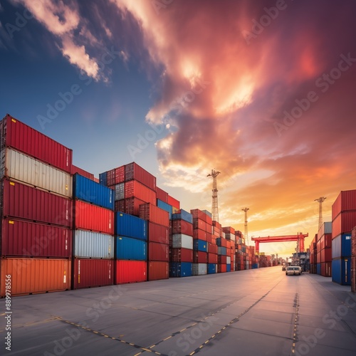 Wallpaper Mural Container ship Torontodigital.ca