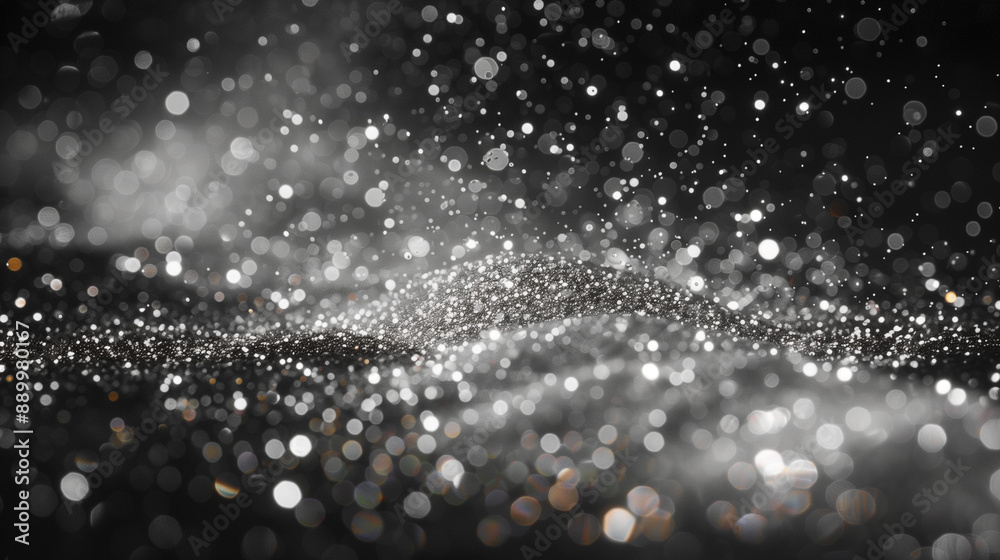 Sparkling Silver Glitter Thrown in the Air: A Captivating Display Sparkling Silver Glitter Thrown in the Air: A Captivating Display