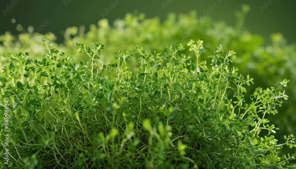 Close-up of Green Plants in Sunlight. Close-up of Green Plants in Sunlight.