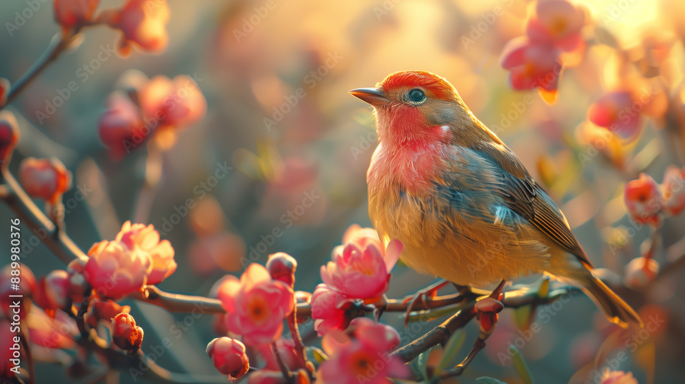 Birds Chirping in the Garden: Melodic and Colorful Feathers in Harmony Birds Chirping in the Garden: Melodic and Colorful Feathers in Harmony