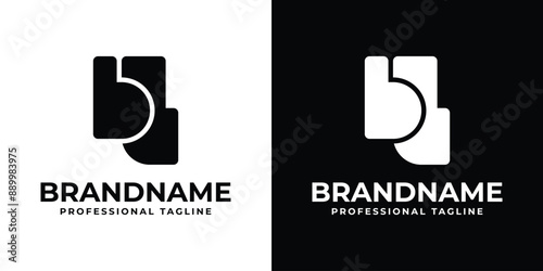 Letters BL Monogram Logo, , suitable for any business with BL or LB initials