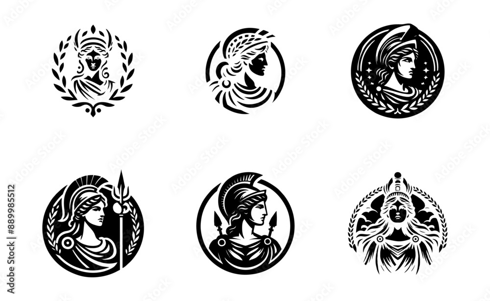 Athena logo icon design illustration Athena logo icon design illustration