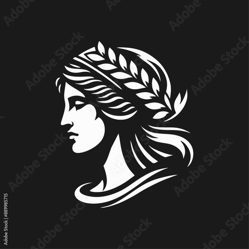 Athena logo icon design illustration
