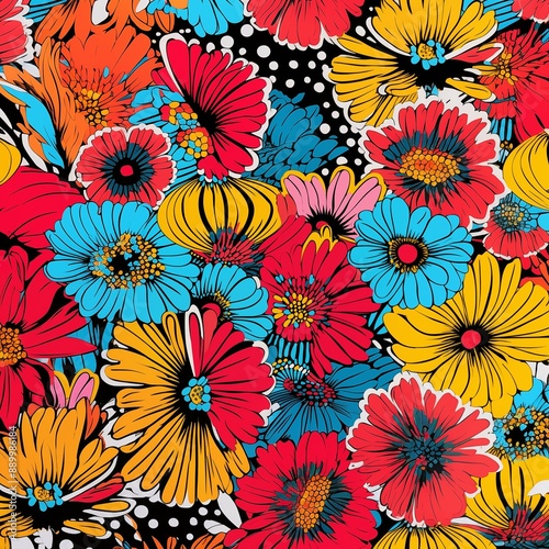 Beautiful colorful flower pattern