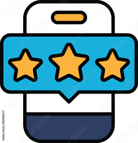 A phone with three stars on it