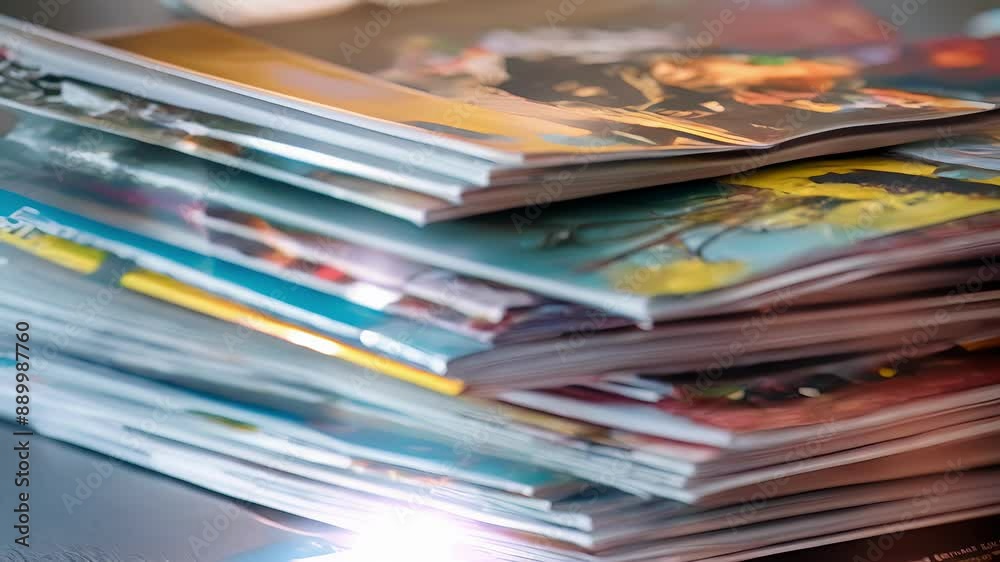 A stack of brochures arranged neatly on a table featuring information on museums historical sites and other popular tourist destinations. A stack of brochures arranged neatly on a table featuring information on museums historical sites and other popular tourist destinations.
