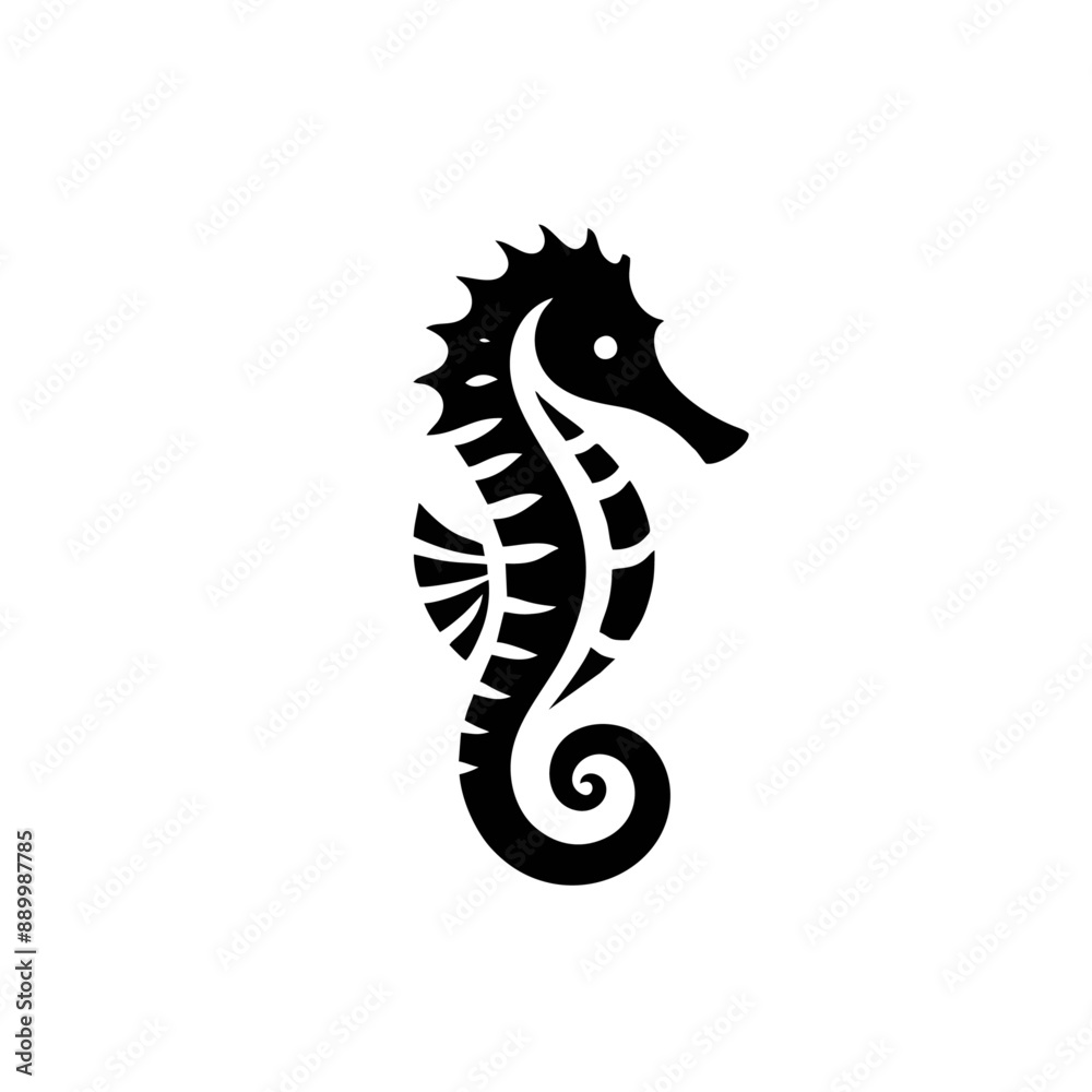Fototapeta premium seahorse logo icon design illustration