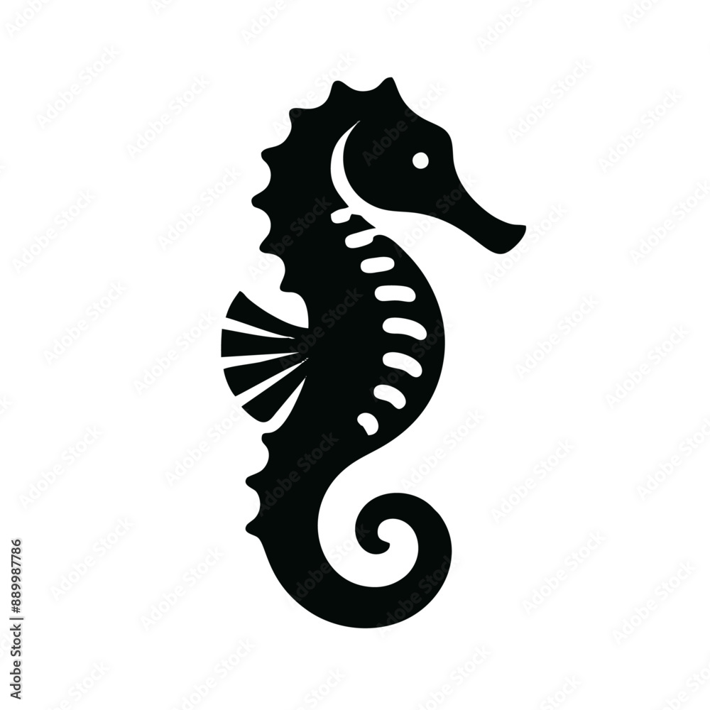 Fototapeta premium seahorse logo icon design illustration