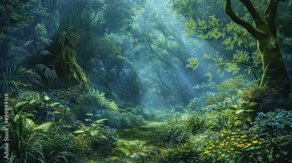 Fototapeta premium Habitat: The natural environment where a species lives, grows, and thrives, providing all necessary resources such as food, shelter, and mates for survival. 