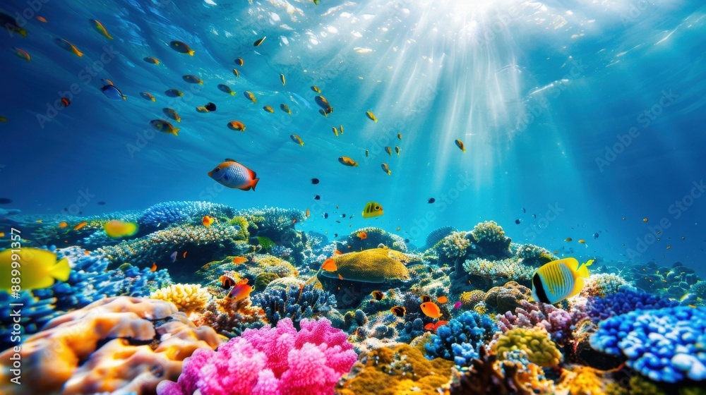 Fototapeta premium Niche: The unique role of an organism in its ecosystem, including its habitat, diet, and how it interacts with other organisms and the environment. 