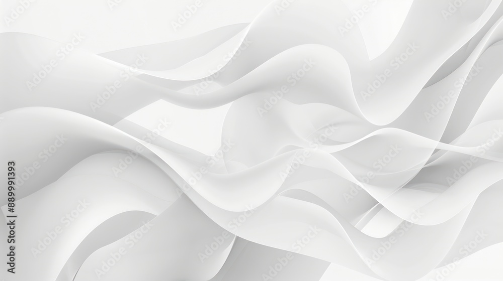 Abstract White Flowing Curves Background Abstract White Flowing Curves Background