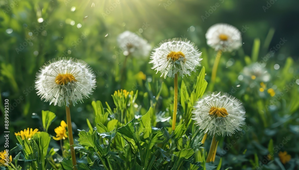 Dandelion Wishes in the Summer Sun. Dandelion Wishes in the Summer Sun.