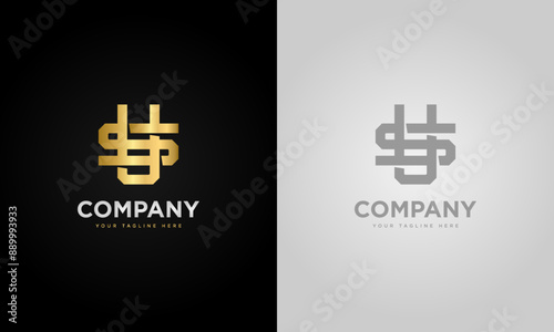 US or SU initial logo concept monogram,logo template design,colors and text can be modified