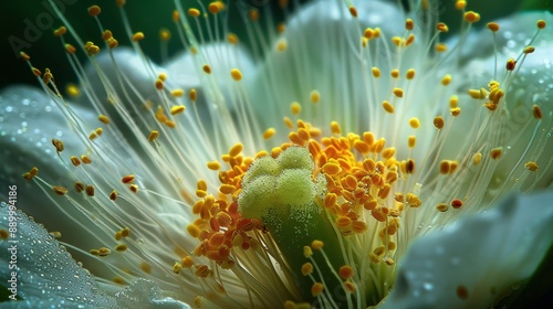 Pollination: The act of moving pollen from the anthers to the stigma of a flower, which triggers fertilization and results in seed production for plant reproduction.
 photo