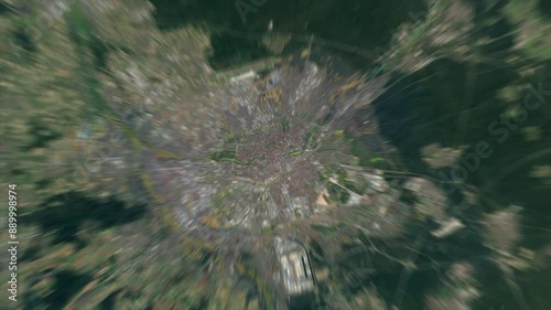 Zoom from Space on Nuremberg - Bavaria - Germany - Zoom In and Zoom Out
