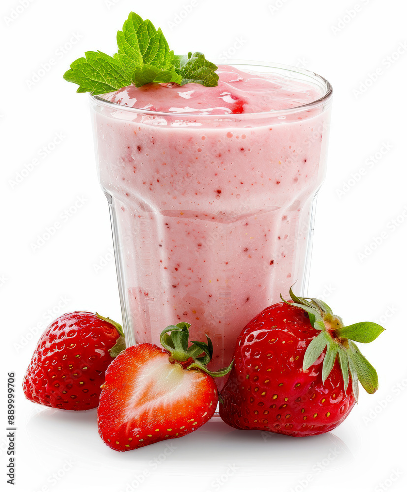 Strawberry Smoothie.Ai generative. Strawberry Smoothie.Ai generative.