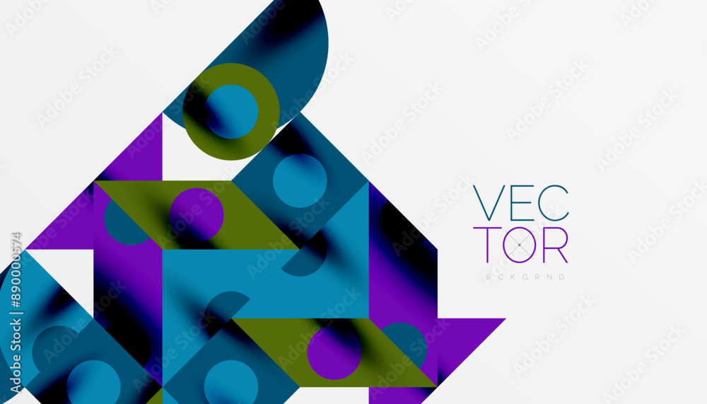 Colorful triangles circles square geometric design. Abstract background for wallpaper, banner, backdrop, card, book Illustration, landing page Colorful triangles circles square geometric design. Abstract background for wallpaper, banner, backdrop, card, book Illustration, landing page