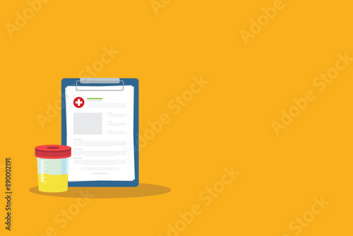 urine test for medical and healthcare. Illustration for websites, landing pages, mobile applications, posters and banners.	