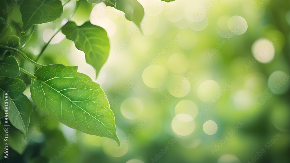 Leafy green background with soft bokeh effect Leafy green background with soft bokeh effect