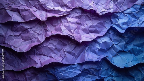 Wallpaper Mural   A close-up of a purple and blue wall with a pattern of folded paper on the side Torontodigital.ca