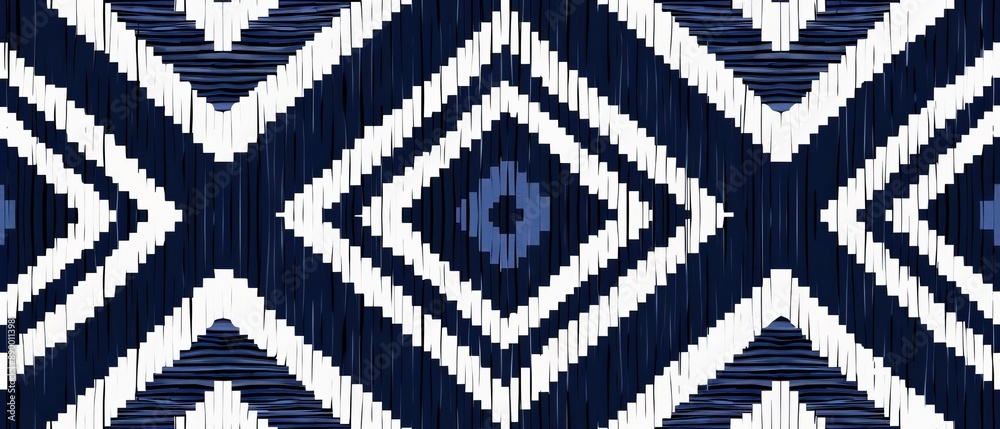 Fototapeta premium Geometric ethnic design with interwoven lines and shapes in black and brown