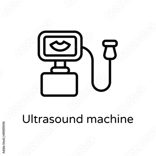 Ultrasound machine vector icon