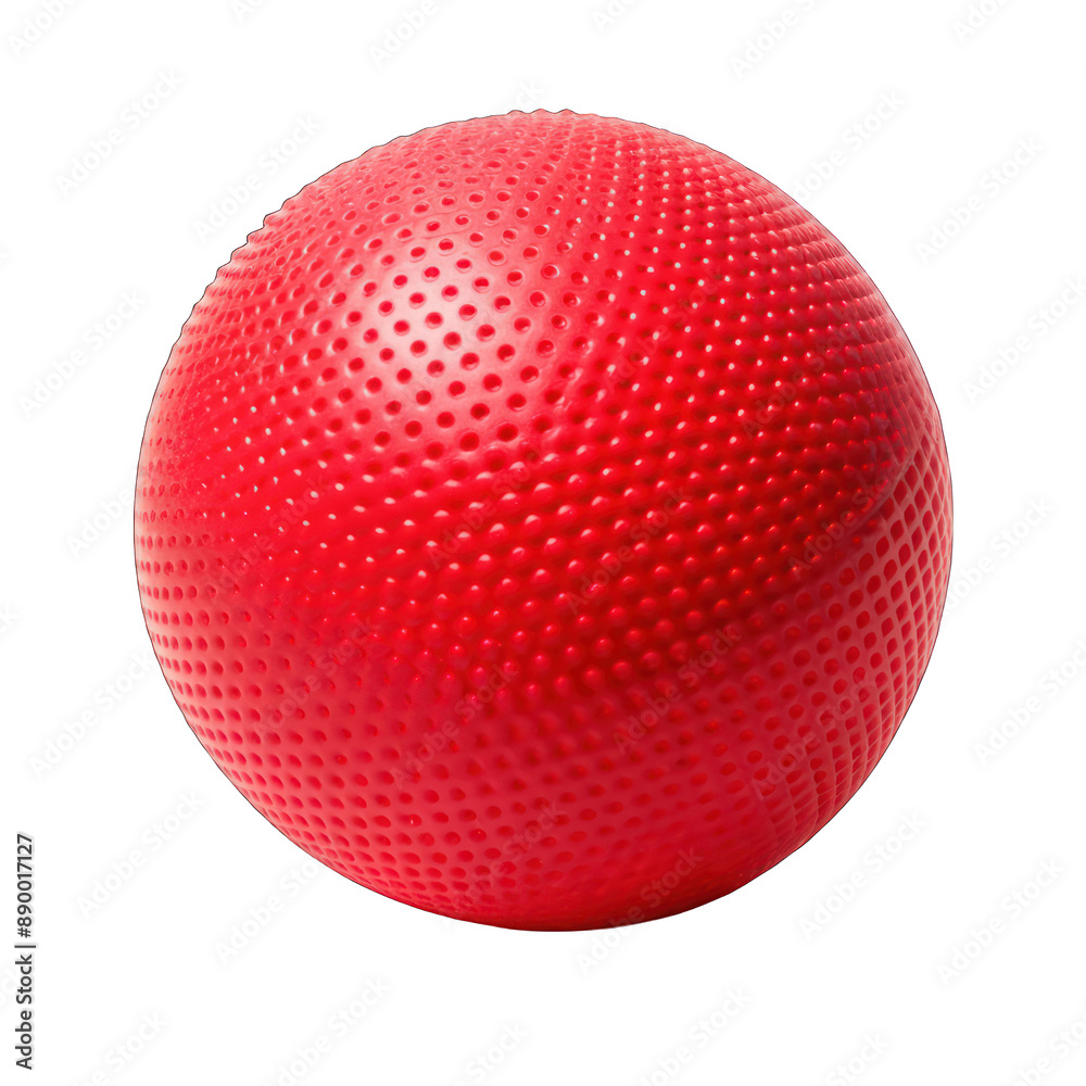 Red children's rubber ball toy isolated on transparent background Red children's rubber ball toy isolated on transparent background