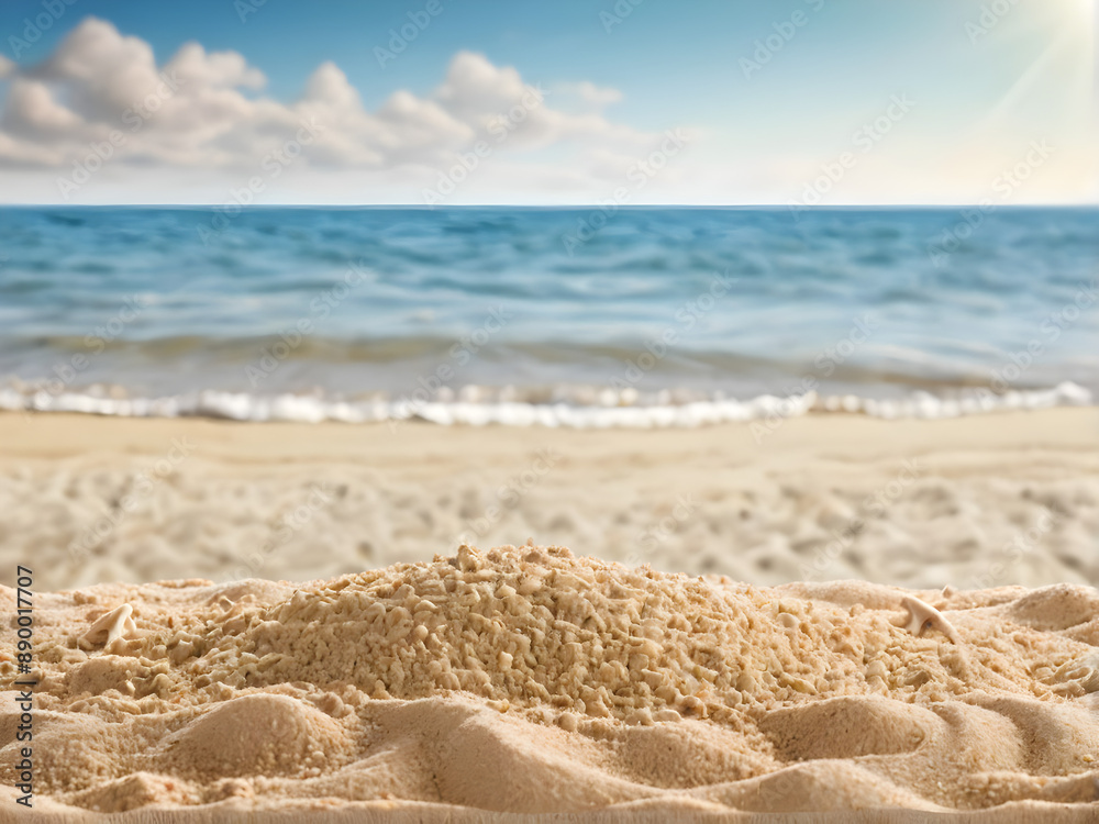 summer background of beach sand in the foreground and sea in the background summer background of beach sand in the foreground and sea in the background