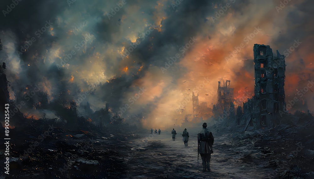 Fototapeta premium war, destruction, end of the world