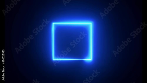 Blue Neon Square